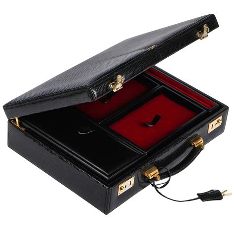 luxury leather travel jewelry case.